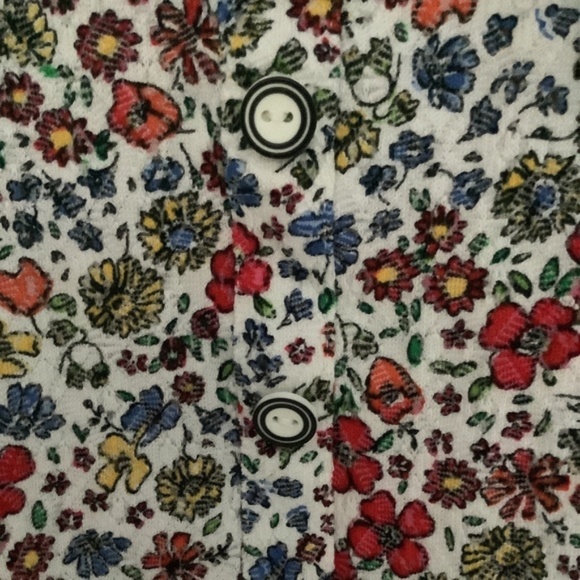 Anthropologie Postmark Floral Button-Down Corset Top w/ Striped Straps S NEW - Picture 4 of 10